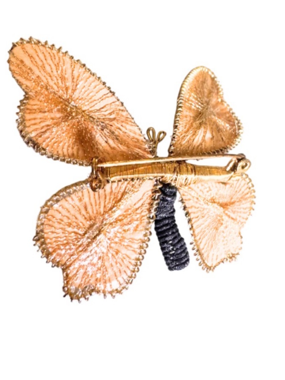 Butterfly Handmade String Brooch - Picture 4 of 4
